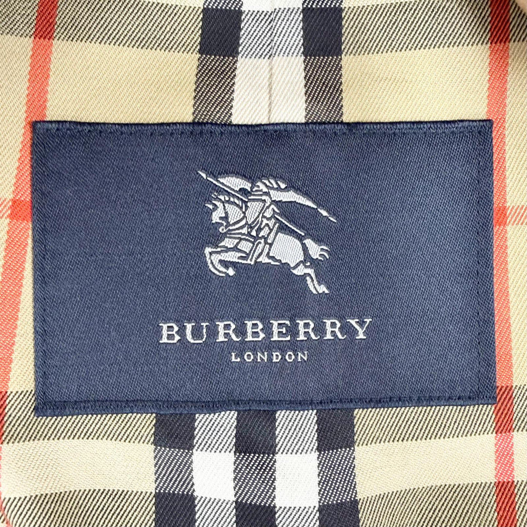 Great BURBERRY LONDON coat Nova check pattern wool lining beige cotton Women 9