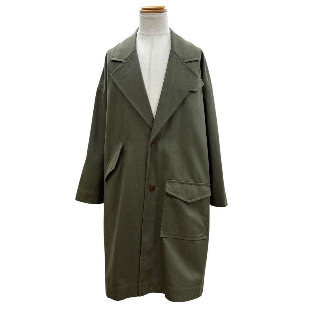 Great Vivienne WestwoodMAN Chester coat single khaki cotton mens F VW-W1-78158