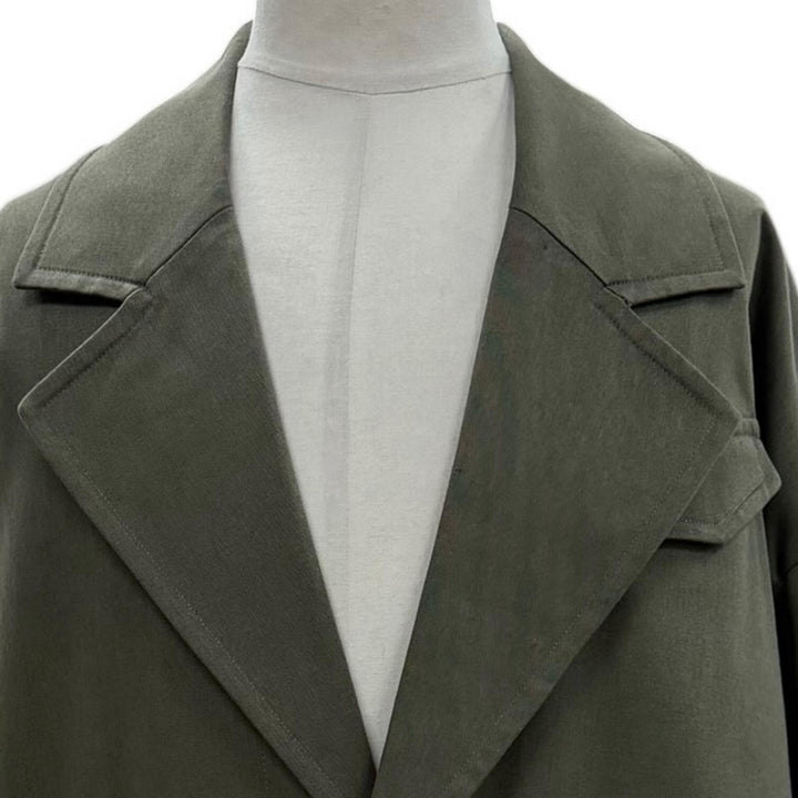Great Vivienne WestwoodMAN Chester coat single khaki cotton mens F VW-W1-78158