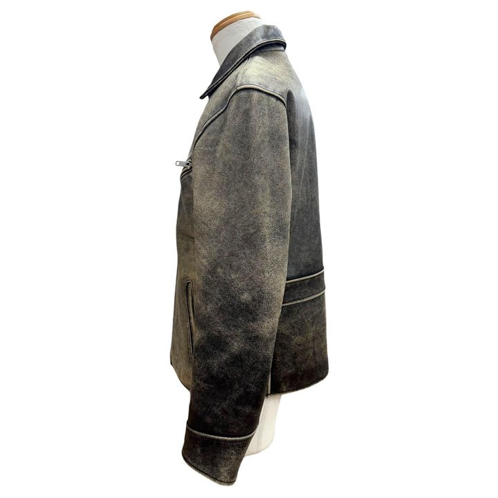 Excellent AVIREX leather jacket Vintage processing beige Cowhide mens M 613123