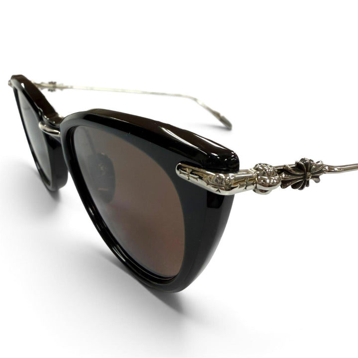 Great CHROME HEARTS sunglasses NEW LOVER Floral Cross Eyewear black 925 mens