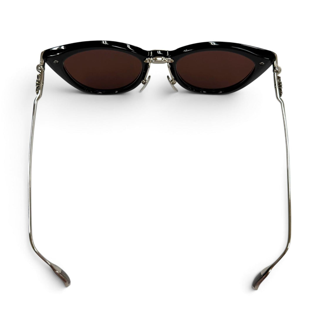 Great CHROME HEARTS sunglasses NEW LOVER Floral Cross Eyewear black 925 mens