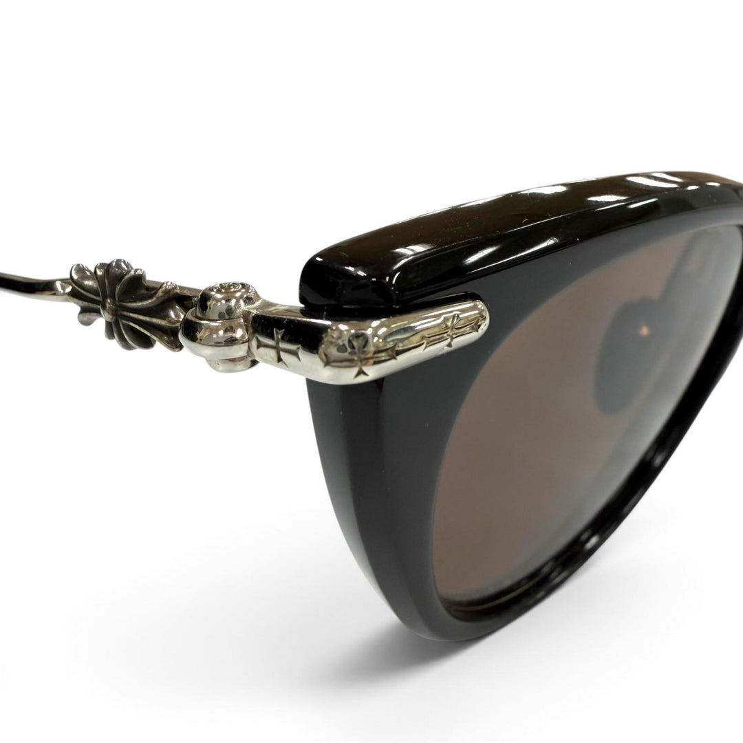 Great CHROME HEARTS sunglasses NEW LOVER Floral Cross Eyewear black 925 mens