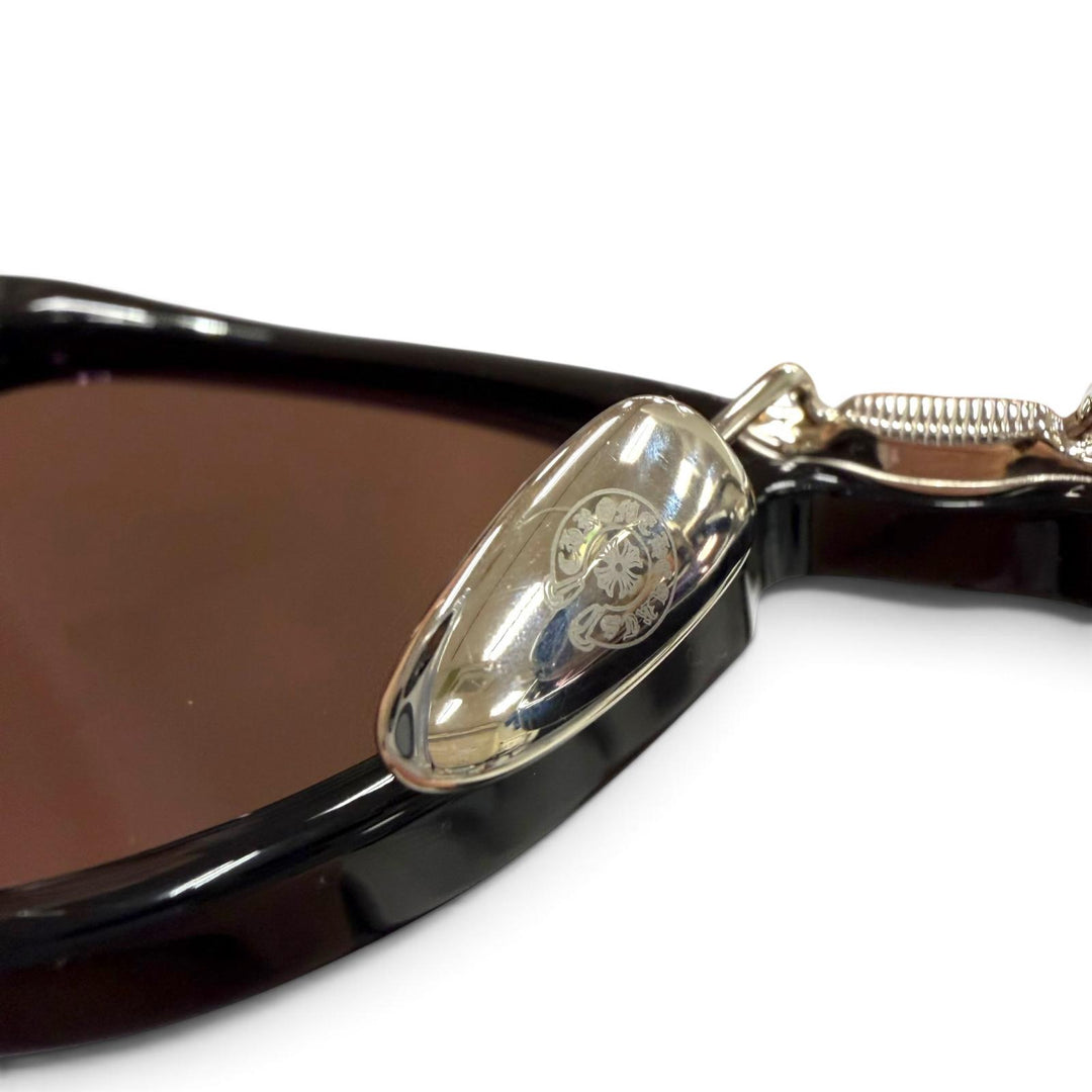 Great CHROME HEARTS sunglasses NEW LOVER Floral Cross Eyewear black 925 mens