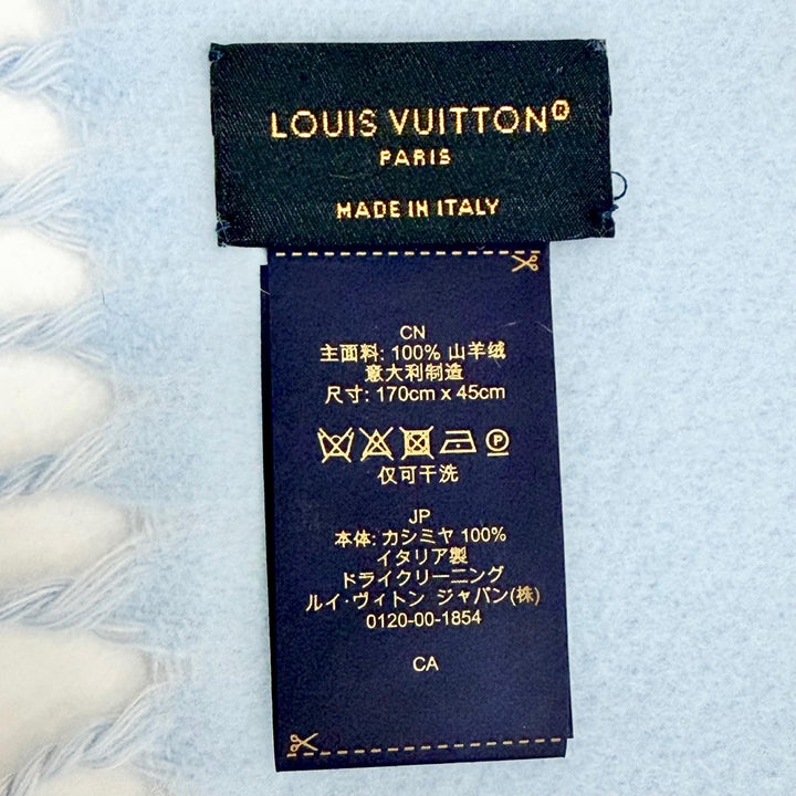 Excellent LOUIS VUITTON Scarf Escalp Reykjavik Monogram Giant cashmere M90896