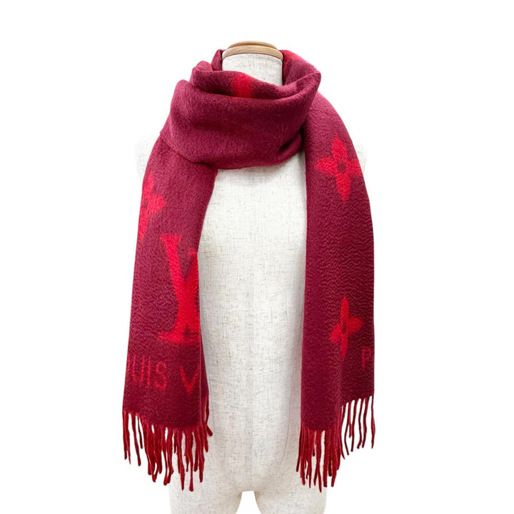 Great LOUIS VUITTON Scarf Escalp Reykjavik Monogram cashmere Women M75505