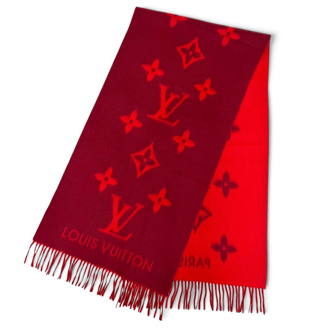 Great LOUIS VUITTON Scarf Escalp Reykjavik Monogram cashmere Women M75505