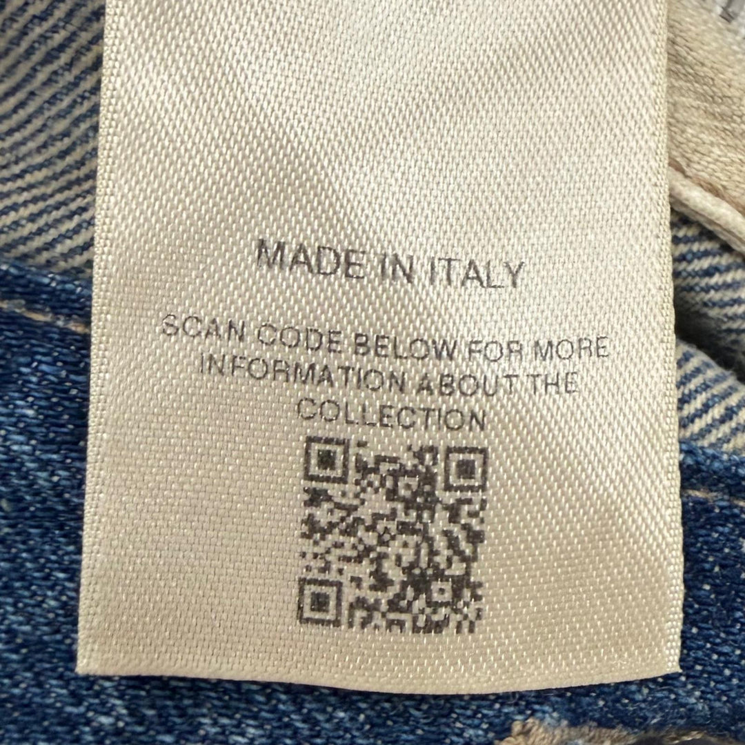 Great RICK OWENS DRKSHDW Denim Jacket OUTERSHIRT blue cotton mens S DU01F4755
