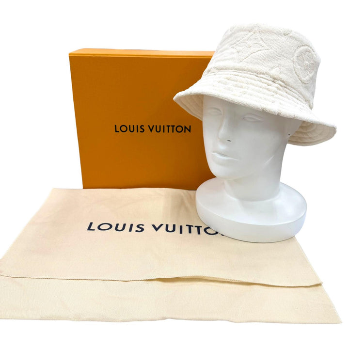 Great LOUIS VUITTON Monogram Champoux LV Vacation Bucket Hat reversible M77792
