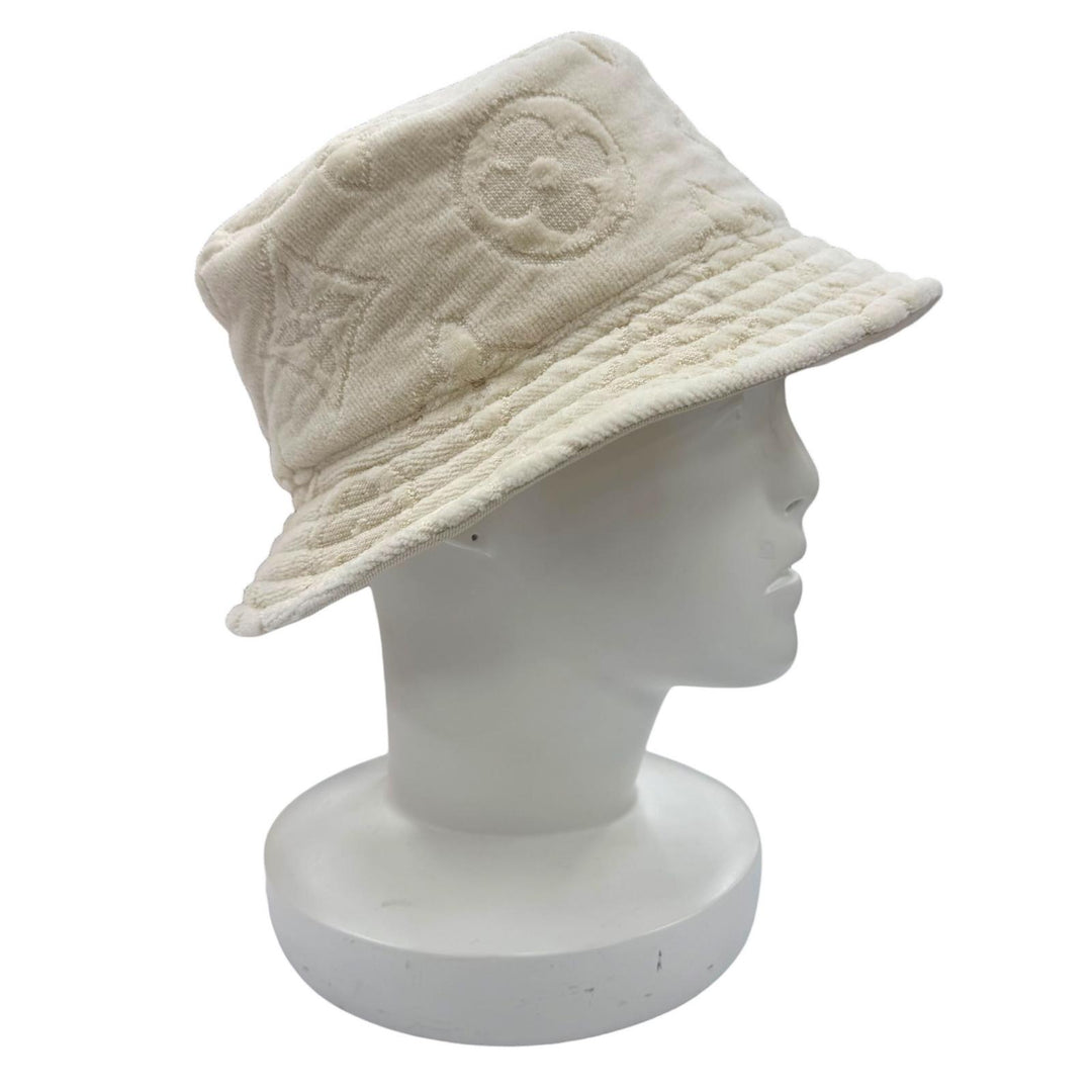 Great LOUIS VUITTON Monogram Champoux LV Vacation Bucket Hat reversible M77792