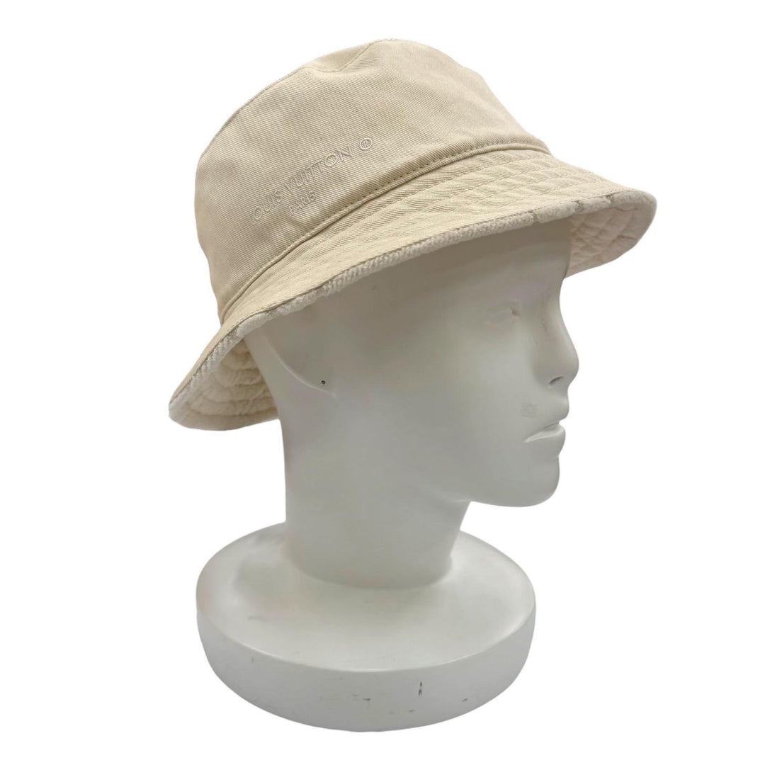 Great LOUIS VUITTON Monogram Champoux LV Vacation Bucket Hat reversible M77792