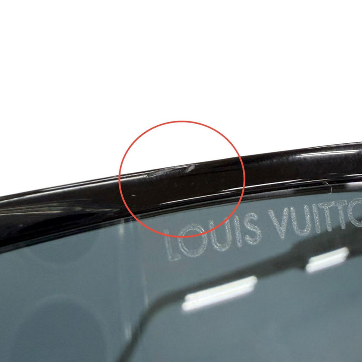 Very Good LOUIS VUITTON sunglasses LV Rise Square Monogram black mens Z1667E