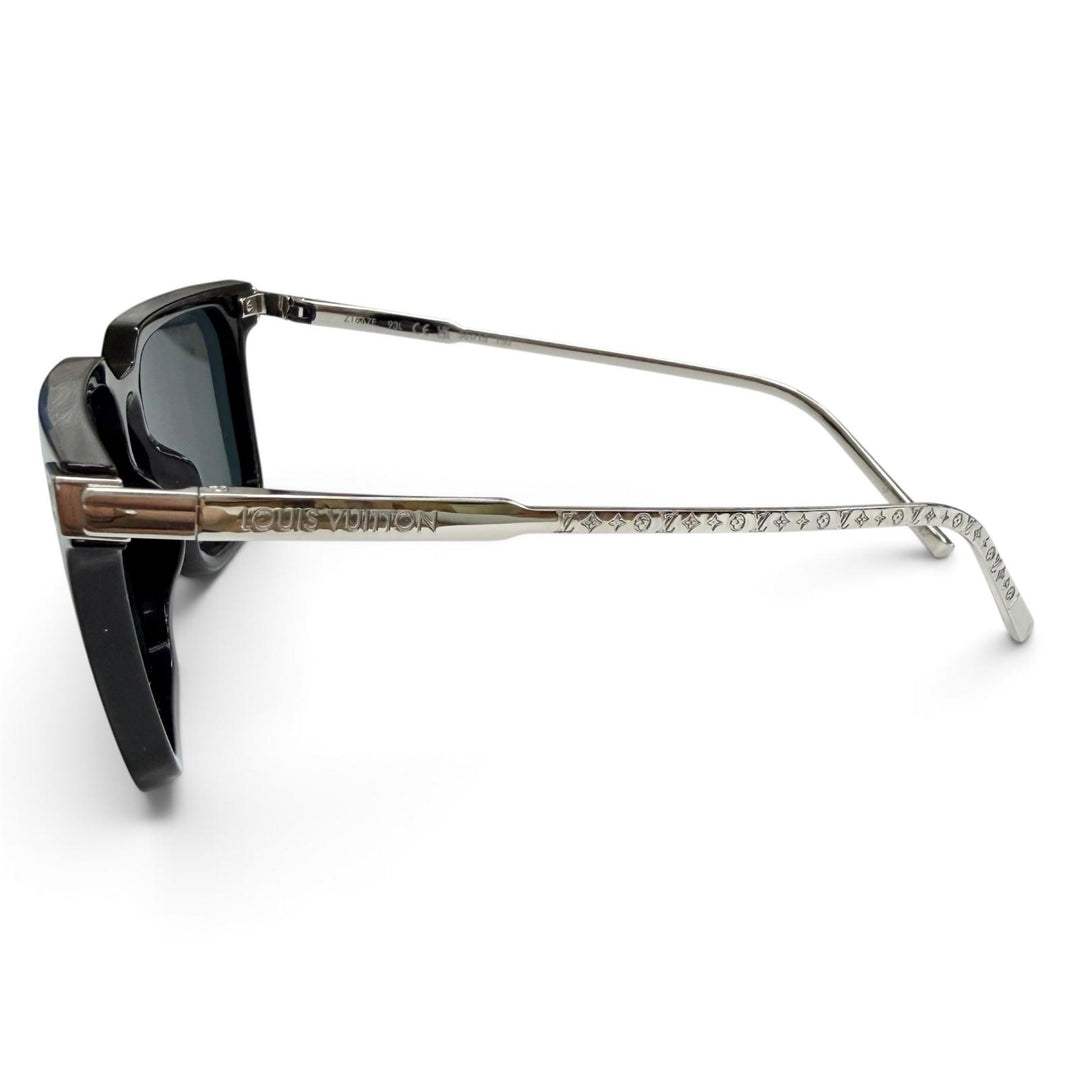 Very Good LOUIS VUITTON sunglasses LV Rise Square Monogram black mens Z1667E