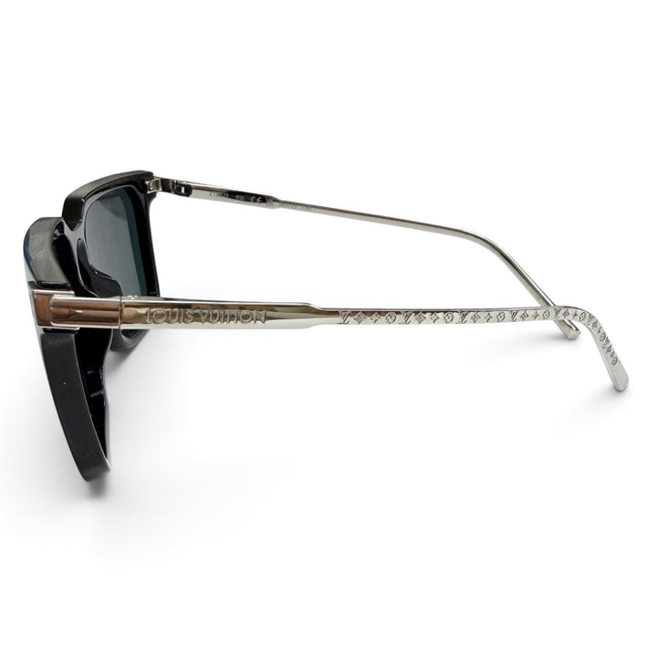 Very Good LOUIS VUITTON sunglasses LV Rise Square Monogram black mens Z1667E