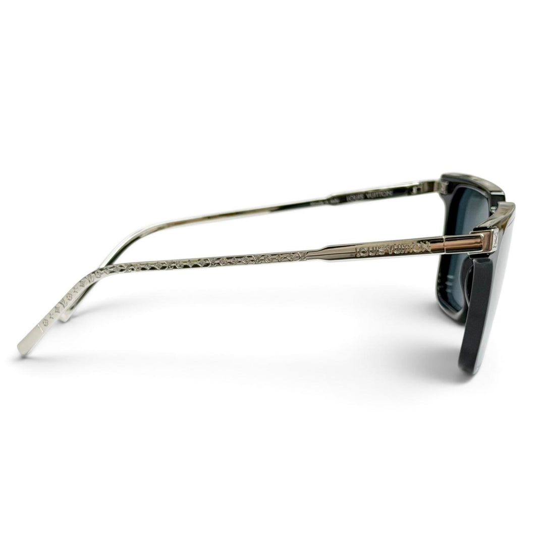 Very Good LOUIS VUITTON sunglasses LV Rise Square Monogram black mens Z1667E