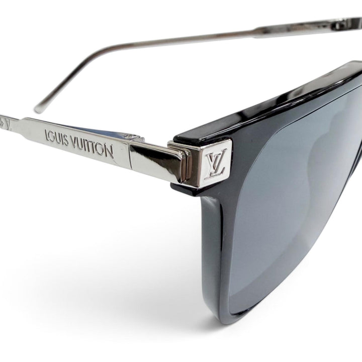 Very Good LOUIS VUITTON sunglasses LV Rise Square Monogram black mens Z1667E