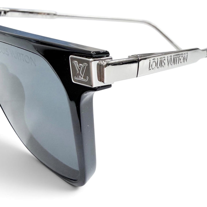 Very Good LOUIS VUITTON sunglasses LV Rise Square Monogram black mens Z1667E