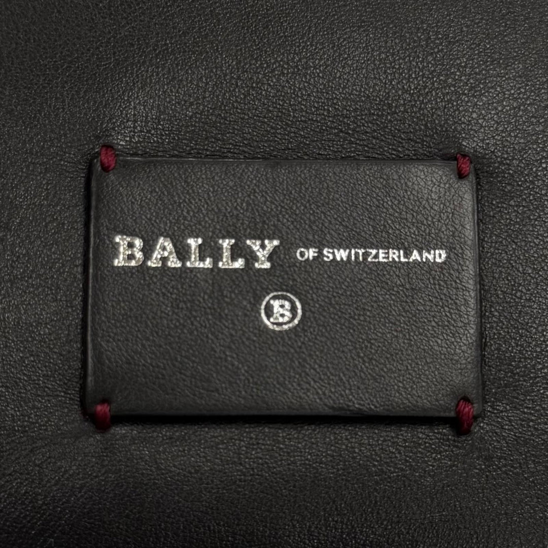 Great BALLY Shoulder Bag HOLM with logo patch black leather mens
