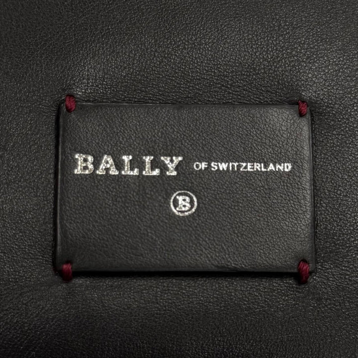 Great BALLY Shoulder Bag HOLM with logo patch black leather mens