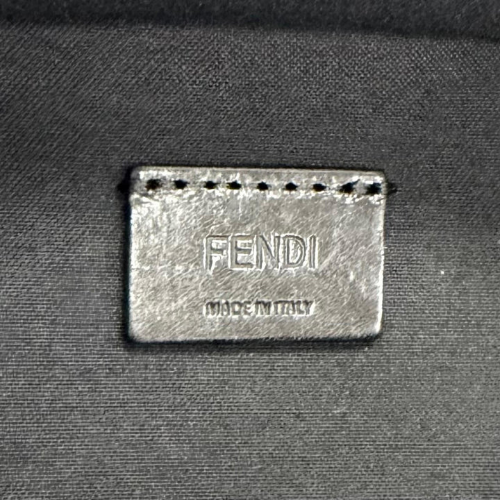 Pristine FENDI Shoulder Bag Micro FF Jacquard Leather Travel Mini Bag 7VA542