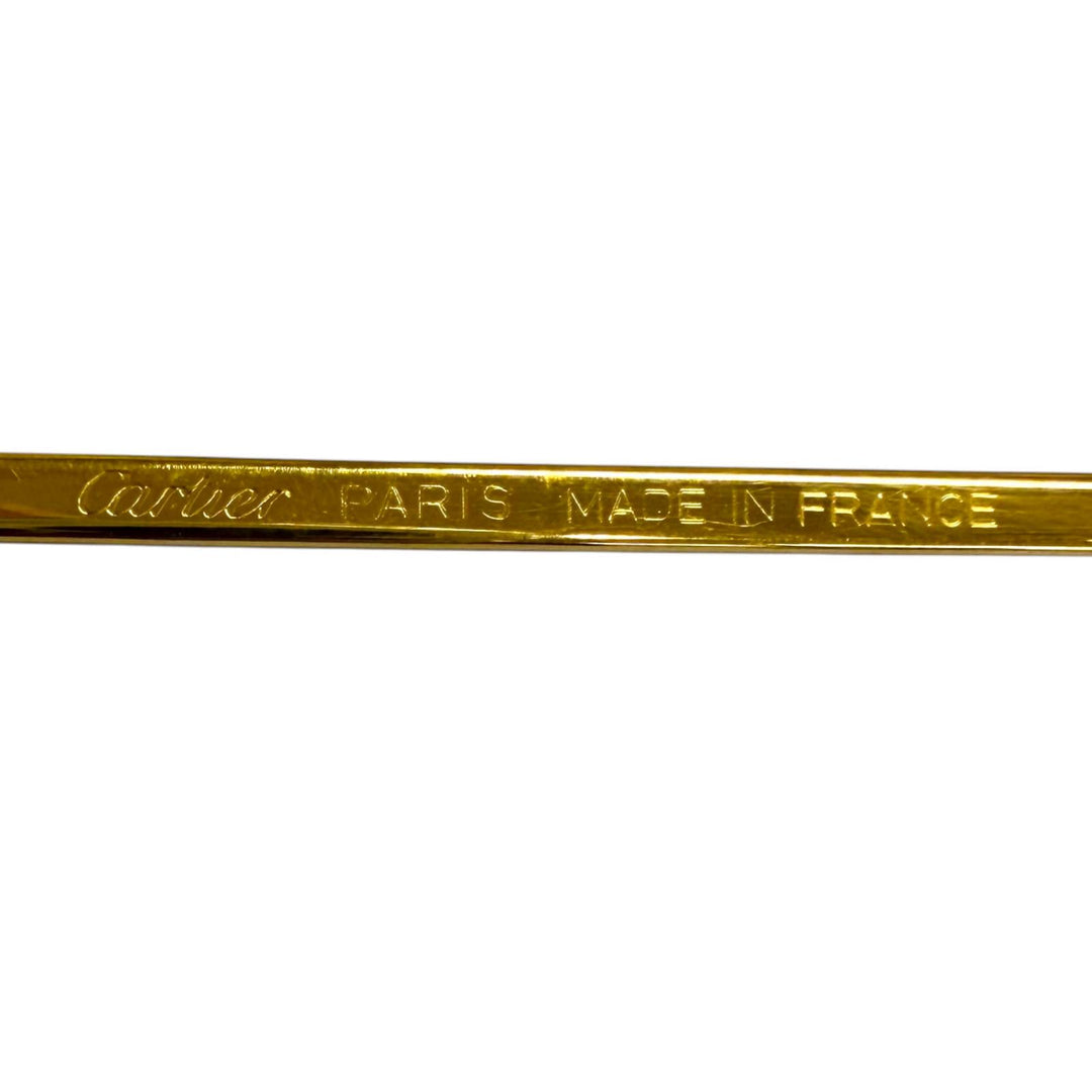 Very Good Cartier Glasses Santos de Cartier Oval Double Bridge gold mens