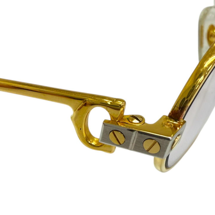 Very Good Cartier Glasses Santos de Cartier Oval Double Bridge gold mens