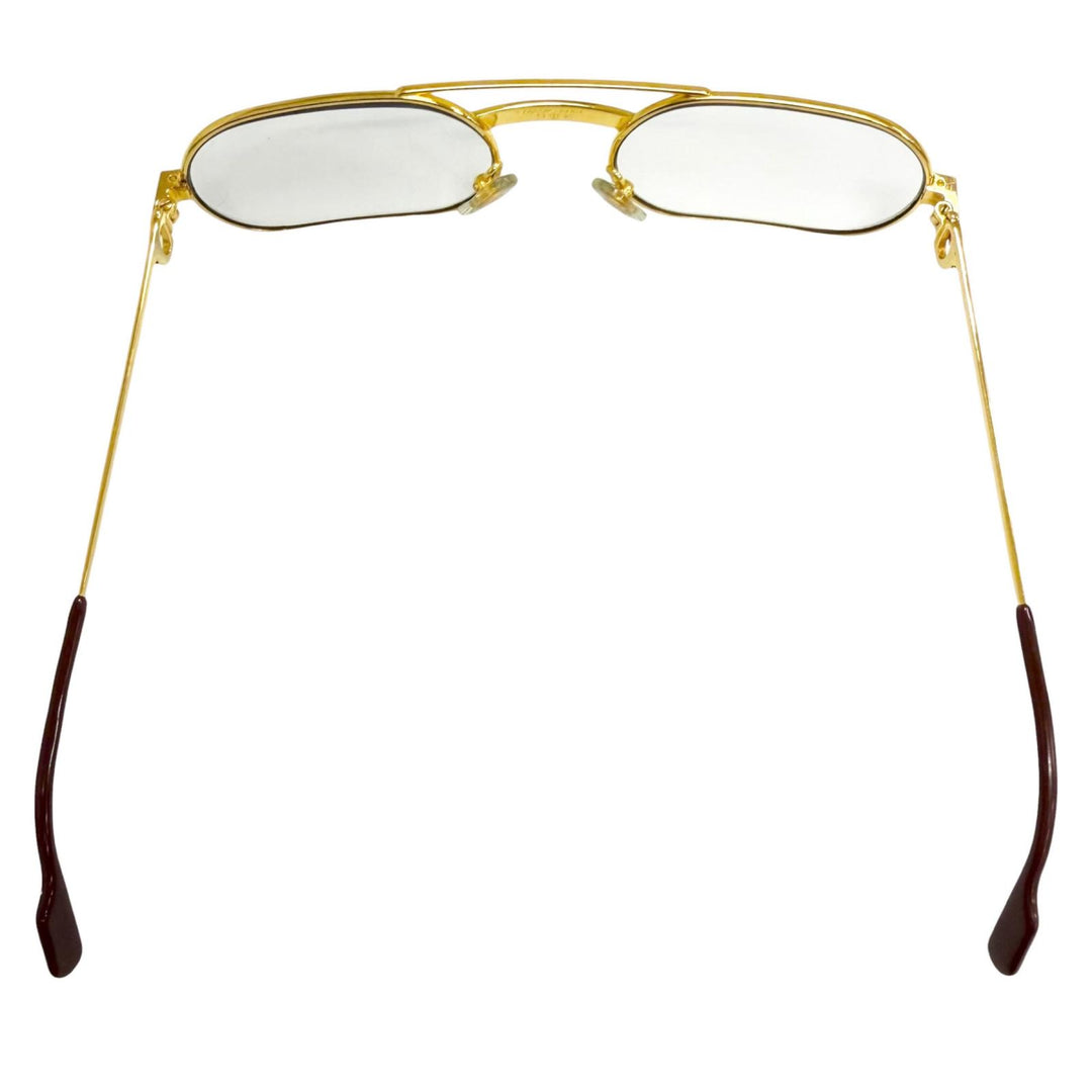 Very Good Cartier Glasses Santos de Cartier Oval Double Bridge gold mens