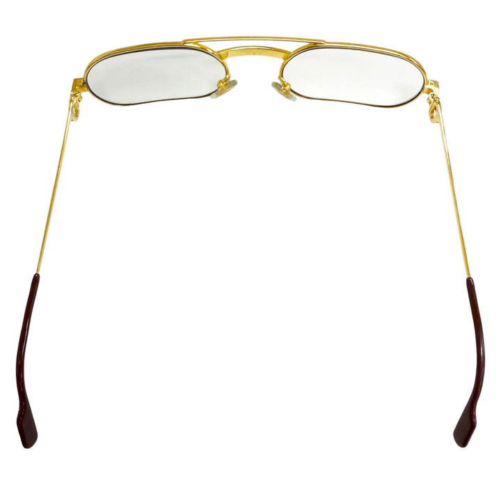 Very Good Cartier Glasses Santos de Cartier Oval Double Bridge gold mens