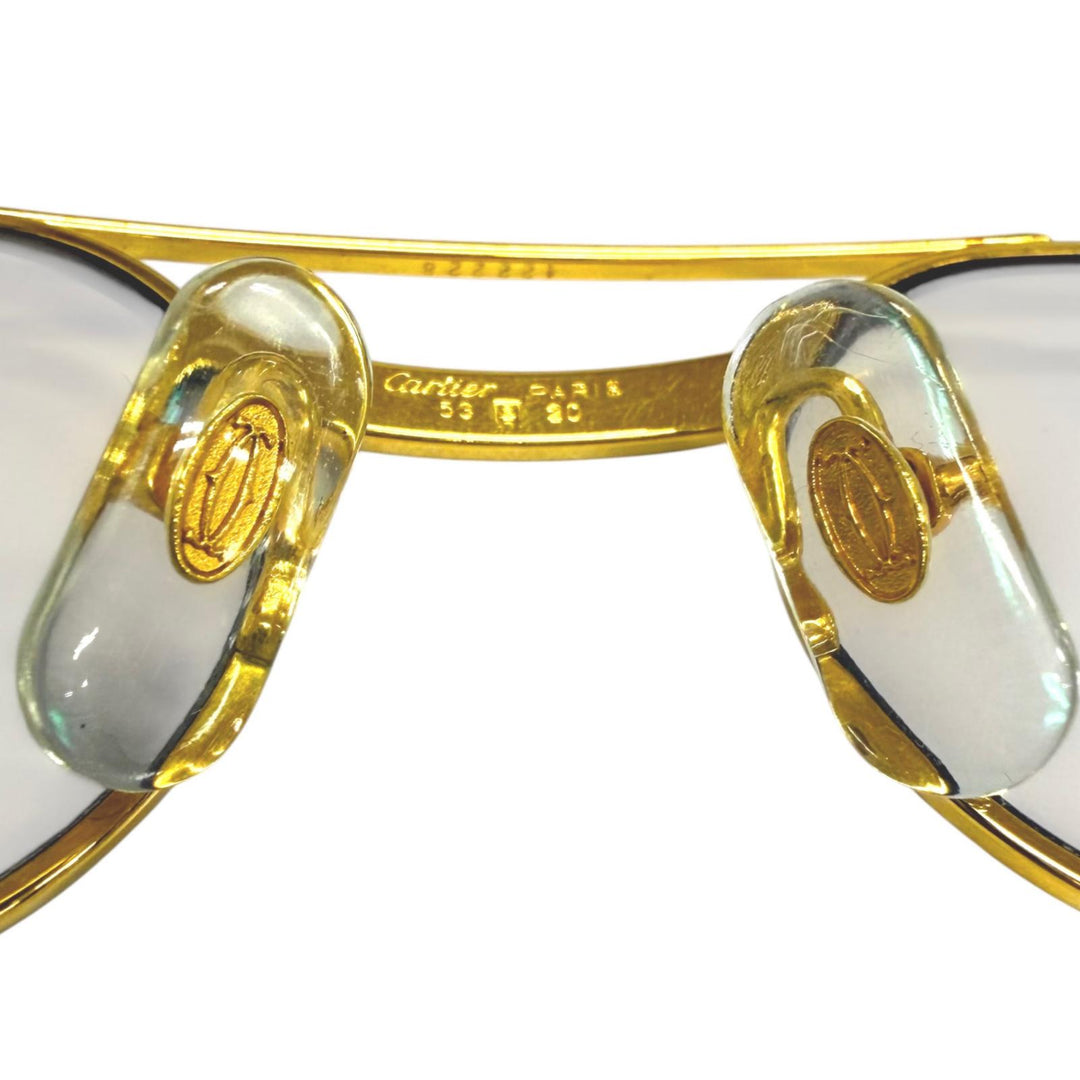 Very Good Cartier Glasses Santos de Cartier Oval Double Bridge gold mens