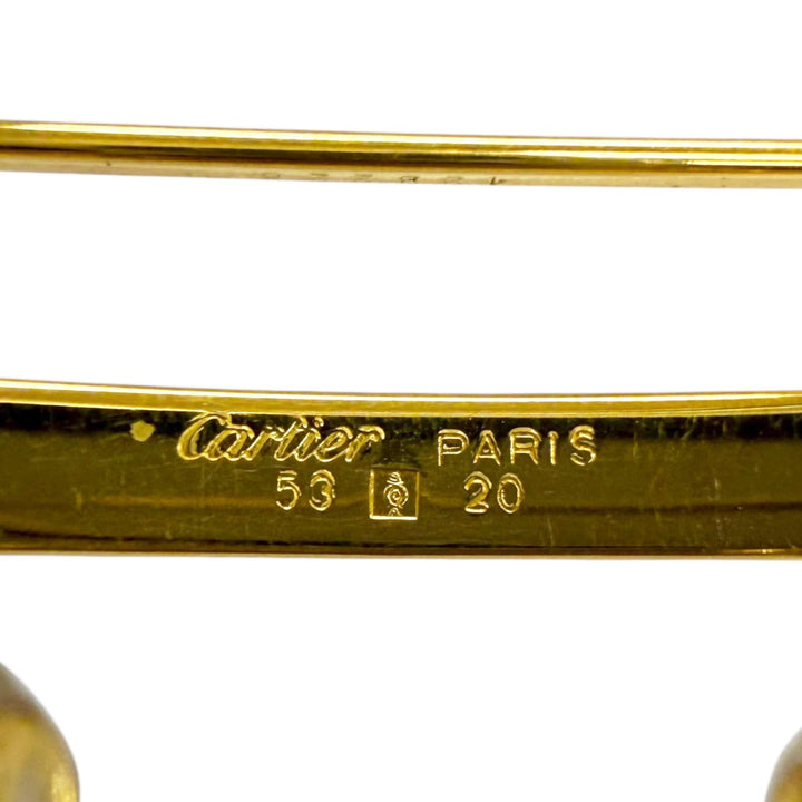 Very Good Cartier Glasses Santos de Cartier Oval Double Bridge gold mens