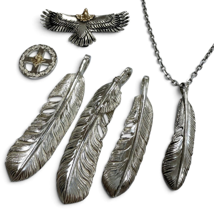 Great ARIZONA FREEDOM Eagle Feather Sun God Wheel Necklace Pendant Top 6PieceSet