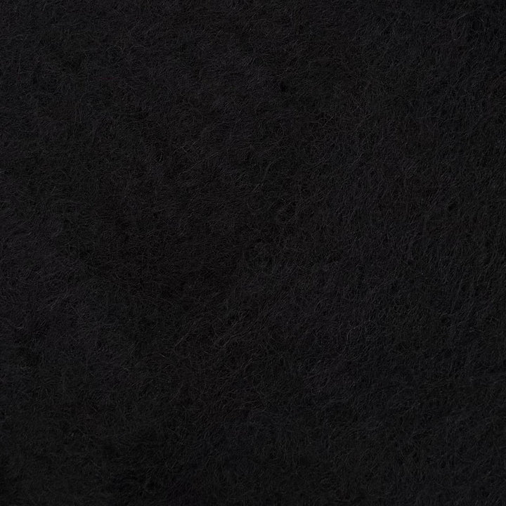 Excellent LOEWE Scarf Anagram logo patch with fringe black mohair mens