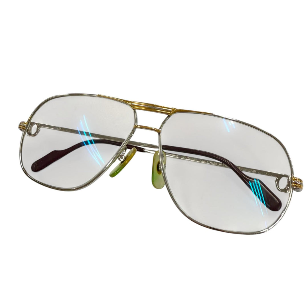 Good Cartier Glasses Trinity Two Bridges Silver mens
