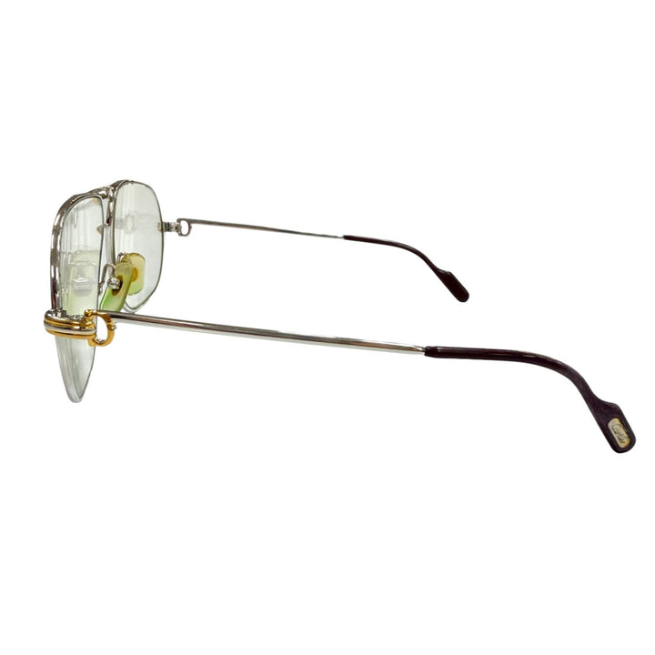 Good Cartier Glasses Trinity Two Bridges Silver mens