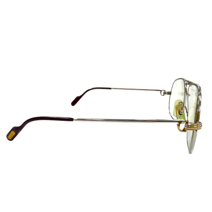 Good Cartier Glasses Trinity Two Bridges Silver mens