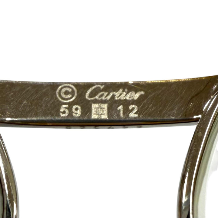 Good Cartier Glasses Trinity Two Bridges Silver mens
