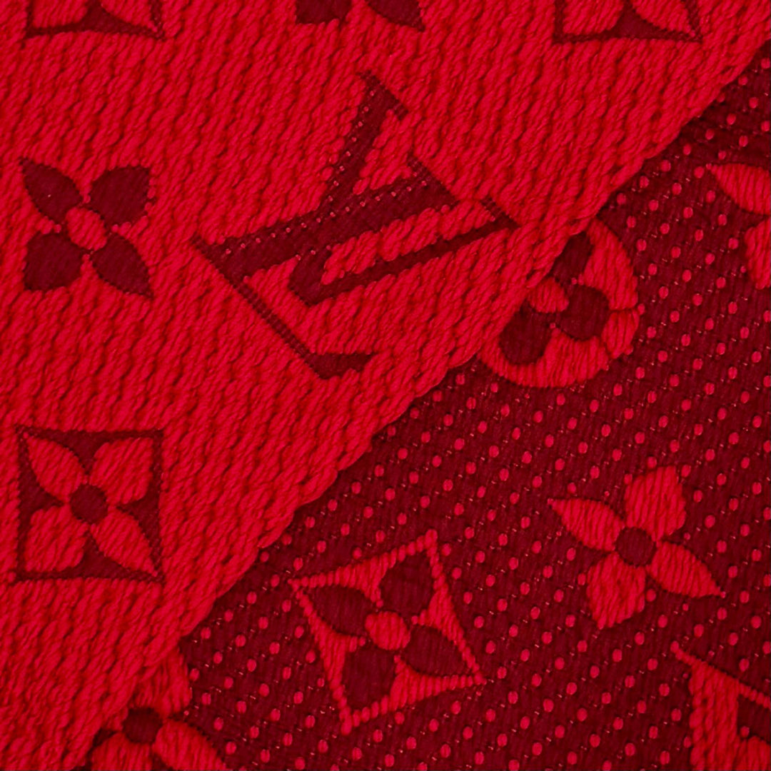 Great LOUIS VUITTON Scarf Escalp Logo Mania Monogram fringe wool Women 413287