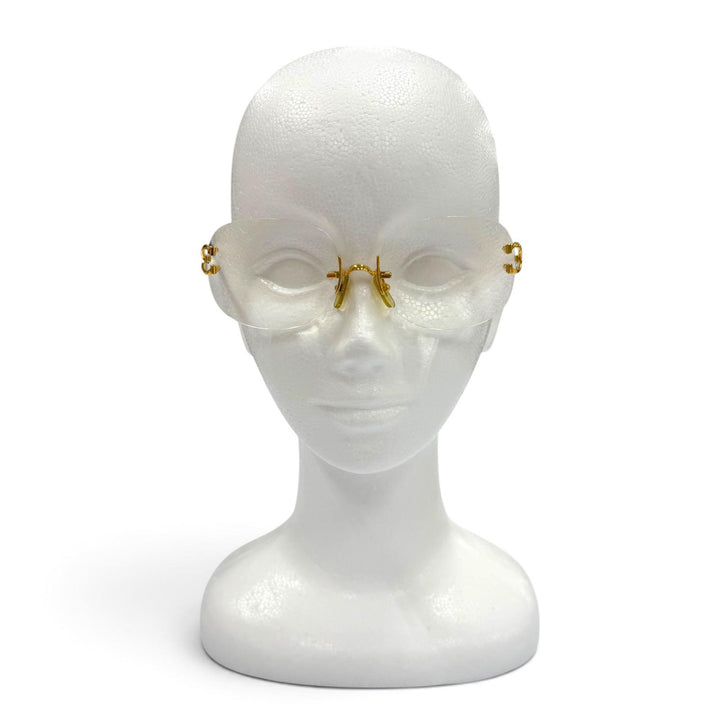 Very Good Cartier Glasses 2C decor Two Point Rimless gold mens