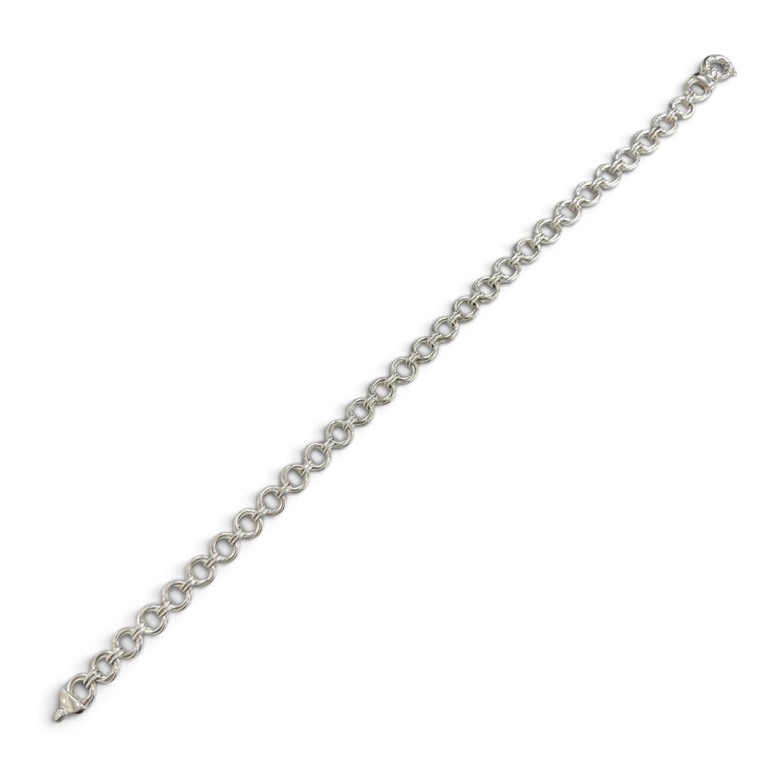 Great TIFFANY&Co. Necklace Triple Round Link Necklace Silver 925 Women