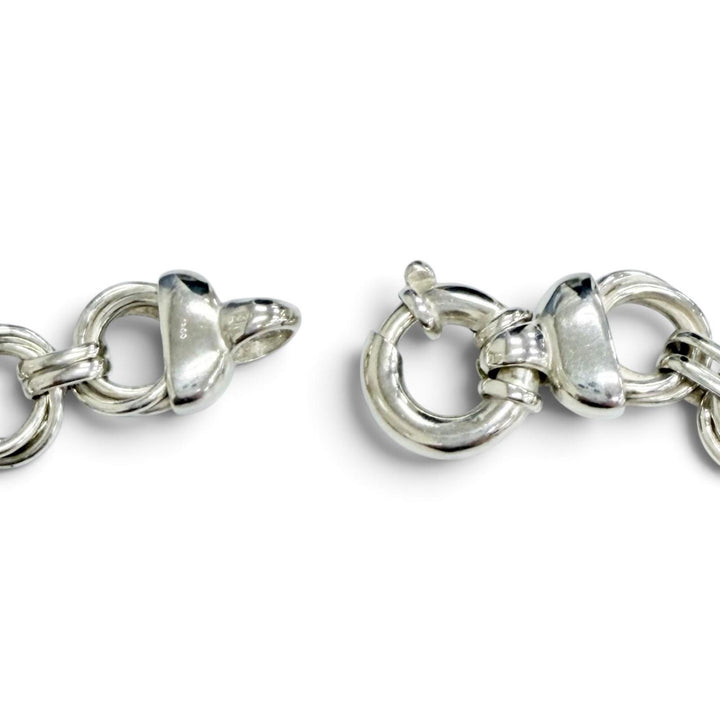 Great TIFFANY&Co. Necklace Triple Round Link Necklace Silver 925 Women
