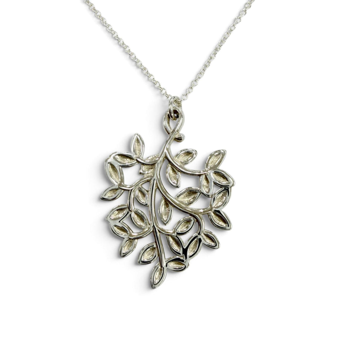 Great TIFFANY&Co. Necklace Olive Leaf Pendant Accessories Silver 925 Women