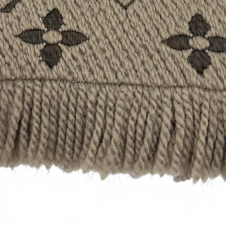 Great LOUIS VUITTON Scarf Escharpe Logomania Monogram Gurege wool mens 413287