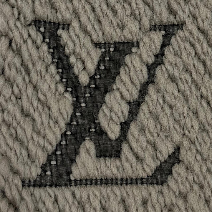 Great LOUIS VUITTON Scarf Escharpe Logomania Monogram Gurege wool mens 413287