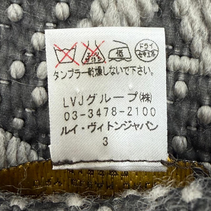 Great LOUIS VUITTON Scarf Escharpe Logomania Monogram Gurege wool mens 413287