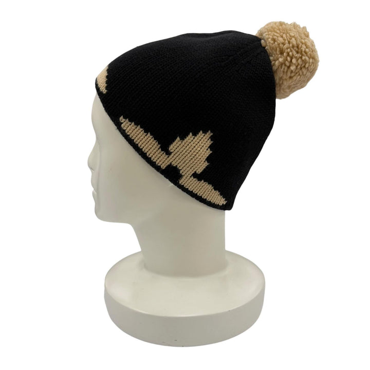 Great LOUIS VUITTON Knit cap Bonnet morning rum Beanie black wool Women M70840