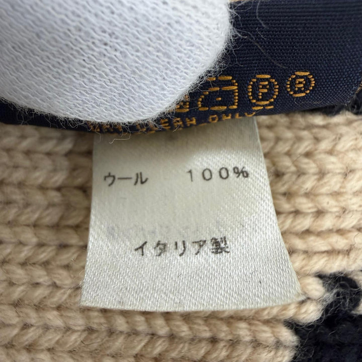 Great LOUIS VUITTON Knit cap Bonnet morning rum Beanie black wool Women M70840