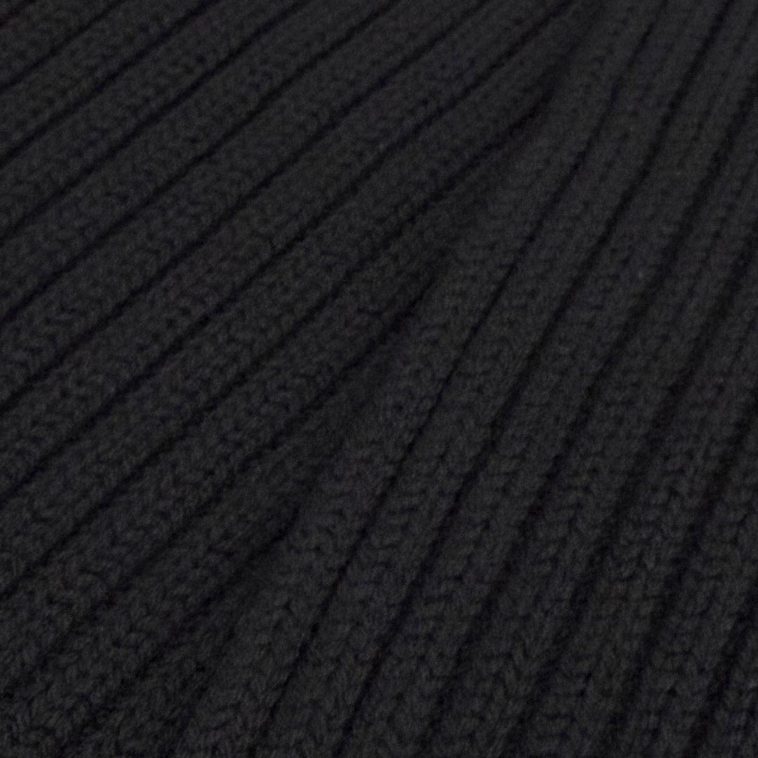 Great LOEWE Scarf Knit with leather patch black wool mens