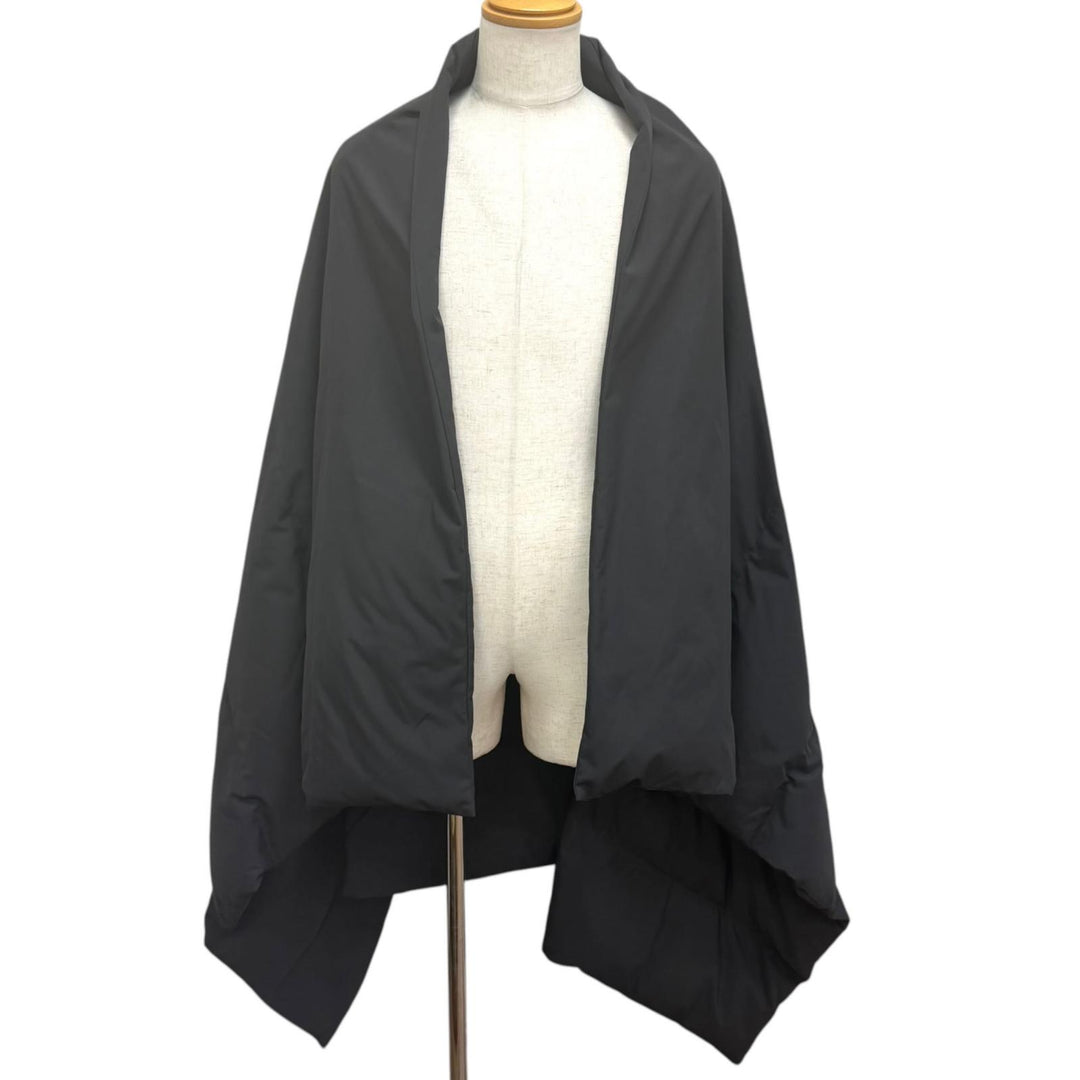 Excellent BALENCIAGA coat Oversized poncho cape Charcoal gray polyester
