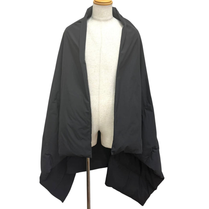 Excellent BALENCIAGA coat Oversized poncho cape Charcoal gray polyester