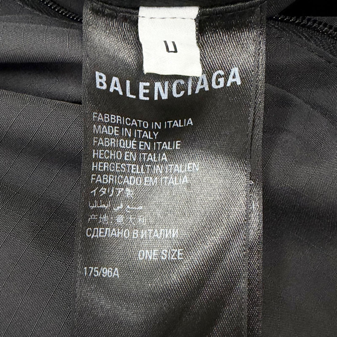 Excellent BALENCIAGA coat Oversized poncho cape Charcoal gray polyester